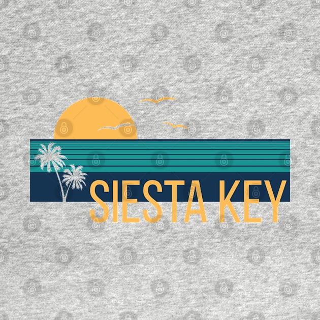 Siesta Key Florida Beach Retro State Summer Keys Vintage Miami Orlando FL Sun by Shirtsurf